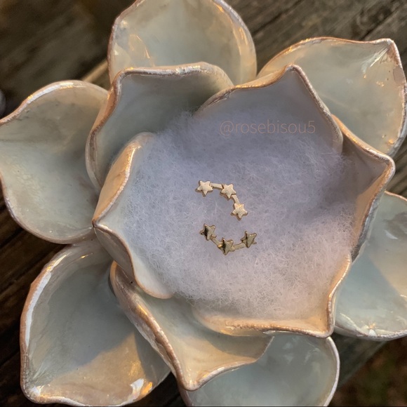 ⭐️🆕Dainty Gold Stars Helix Climber Stud Earrings - Picture 3 of 3
